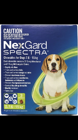 Nexgard Spectra Dogs 7.6-15kg 3pk