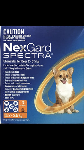 Nexgard Spectra Dogs 2-3.5kg 3pk