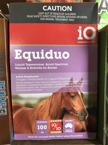 Io Equiduo Liquid 100mls Horse Wormer