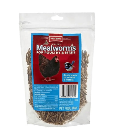 Peters Dried Mealworms For Poultry And Birds 100g