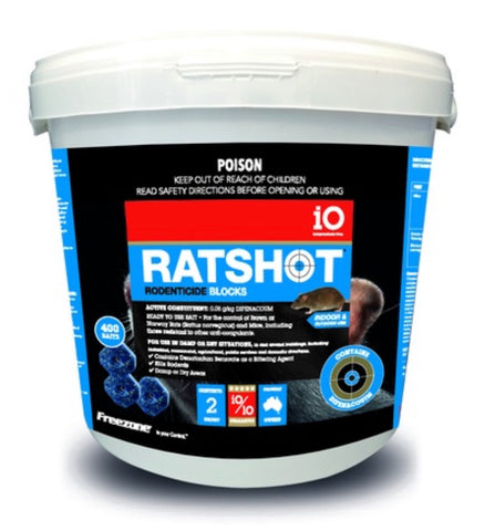 Io Ratshot Blocks 800gm Blue Difenacoum